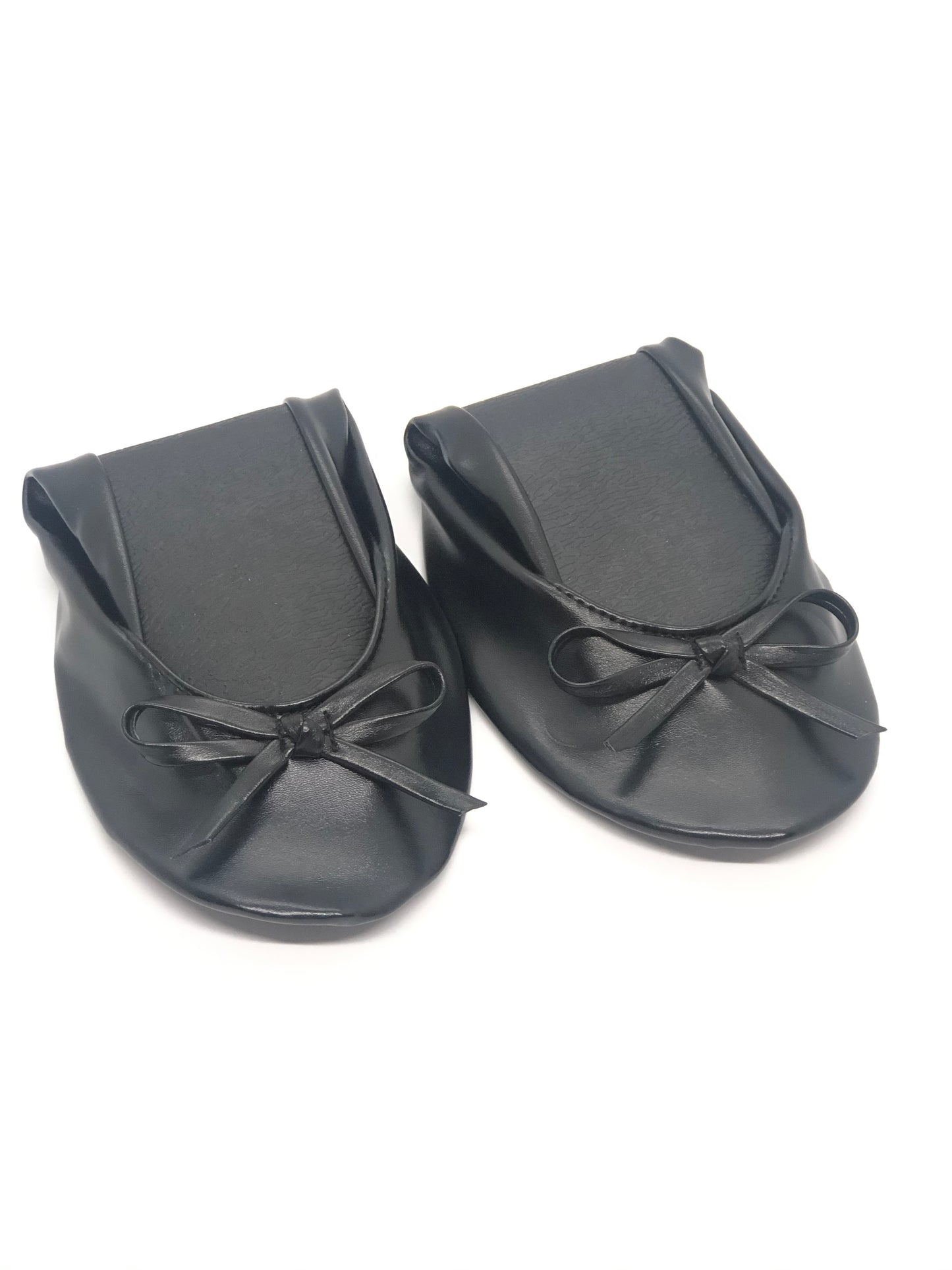 Foldable flats with pouch - black