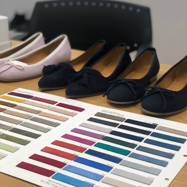 made to order shoe service colour palette and styles